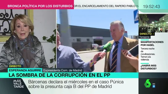 Así reaccionó Esperanza Aguirre cuando Mamen Mendizábal le preguntó si Bárcenas podía ponerla en aprietos Así reaccionó Esperanza Aguirre cuando Mamen Mendizábal le preguntó si Bárcenas podía ponerla en aprietos