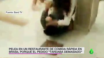 Una brutal pelea en un Burger King de Brasil acaba con dos trabajadores heridos