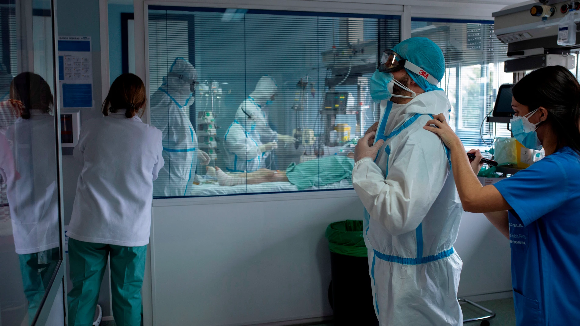 Imagen de un hospital de Madrid durante la pandemia de coronavirus