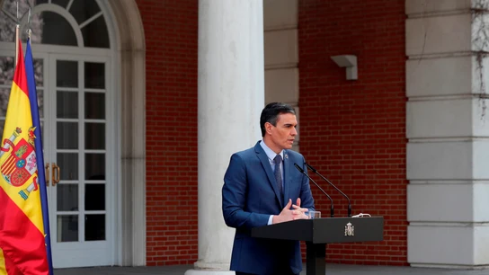 El presidente del Gobierno, Pedro Sánchez, en el Palacio de la Moncloa El presidente del Gobierno, Pedro Sánchez, en el Palacio de la Moncloa