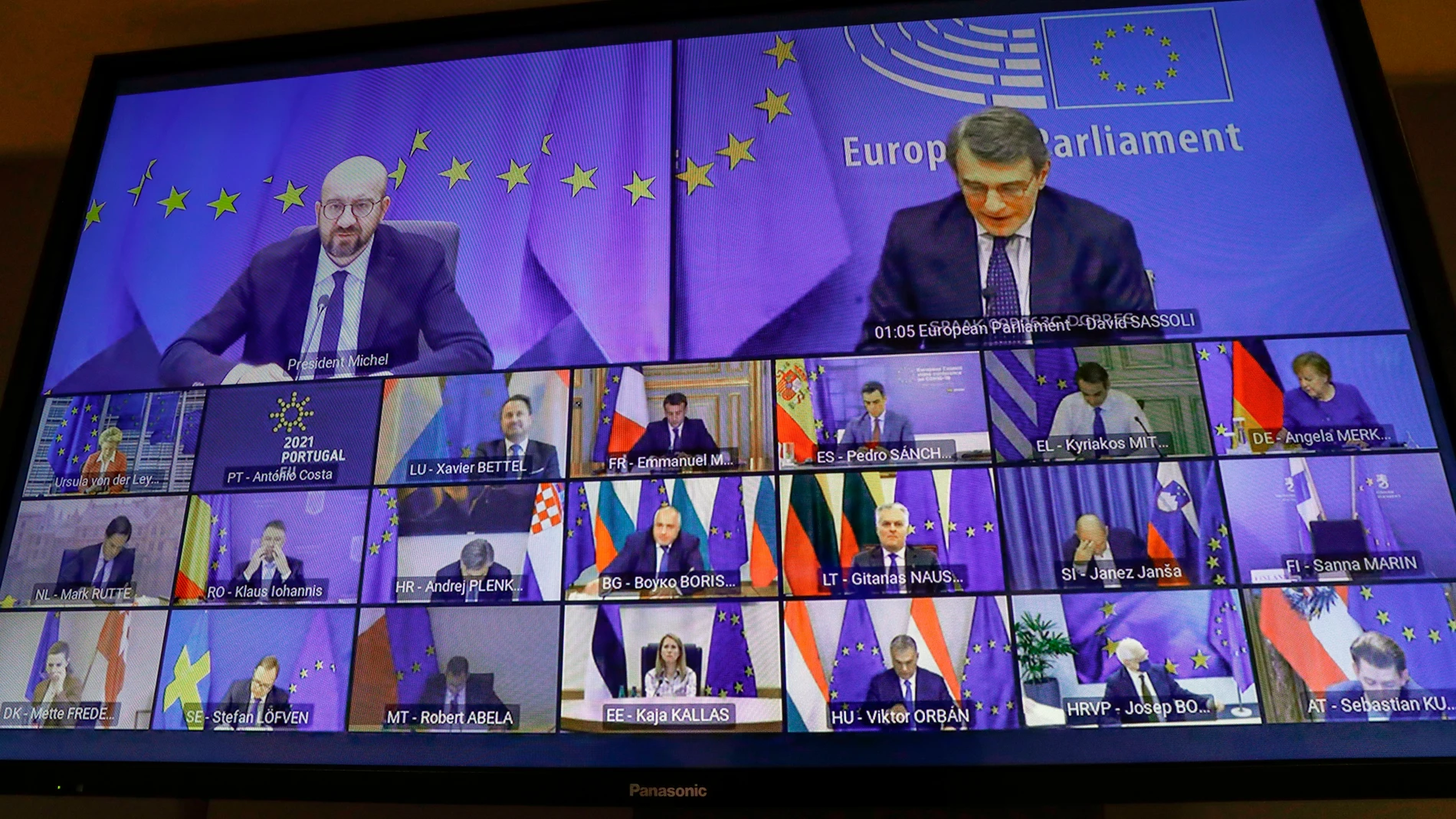 Imagen de los líderes del Parlamento Europeo durante una reunión