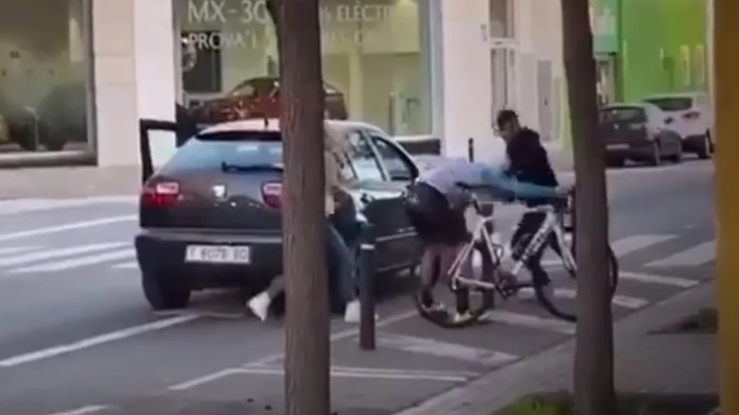 Agresión a un ciclista en Sabadell