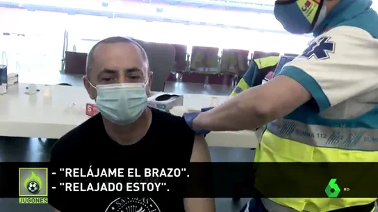 Policía del Atleti vacunado en el Wanda: "Esto va por mi madre" Policía del Atleti vacunado en el Wanda: "Esto va por mi madre"