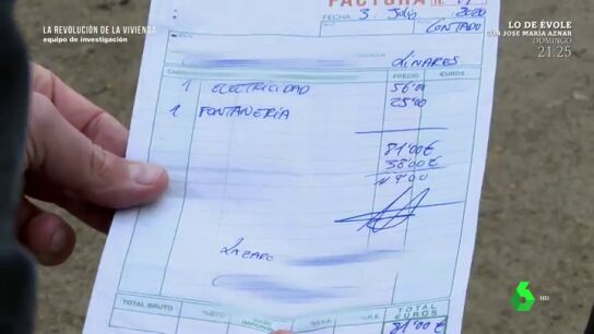 Factura del falso alba&ntilde;il de Linares