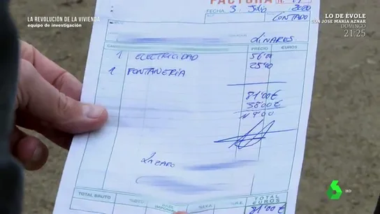 Factura del falso albañil de Linares Factura del falso albañil de Linares