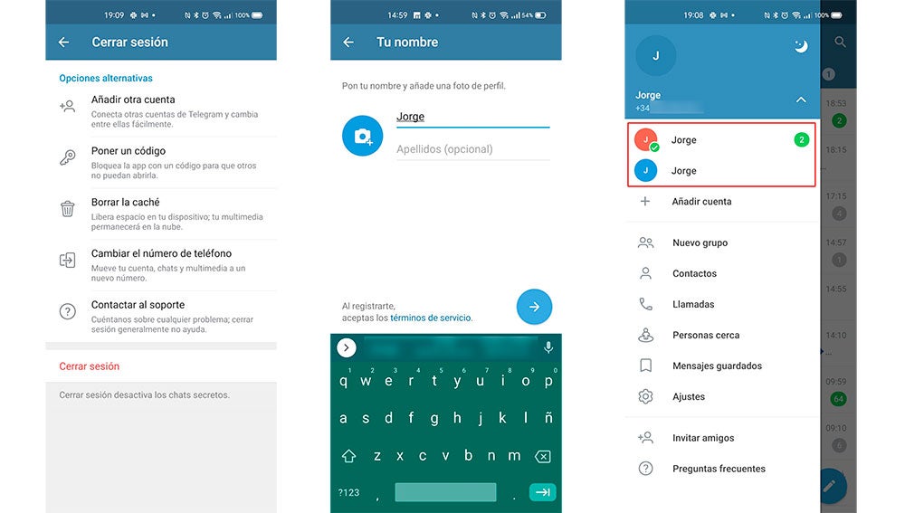 Añadiendo la cuenta
