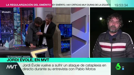 La reacción de Jordi Évole tras su ataque de cataplexia con Pablo Motos: "Son unos segundos de incertidumbre" La reacción de Jordi Évole tras su ataque de cataplexia con Pablo Motos: "Son unos segundos de incertidumbre"