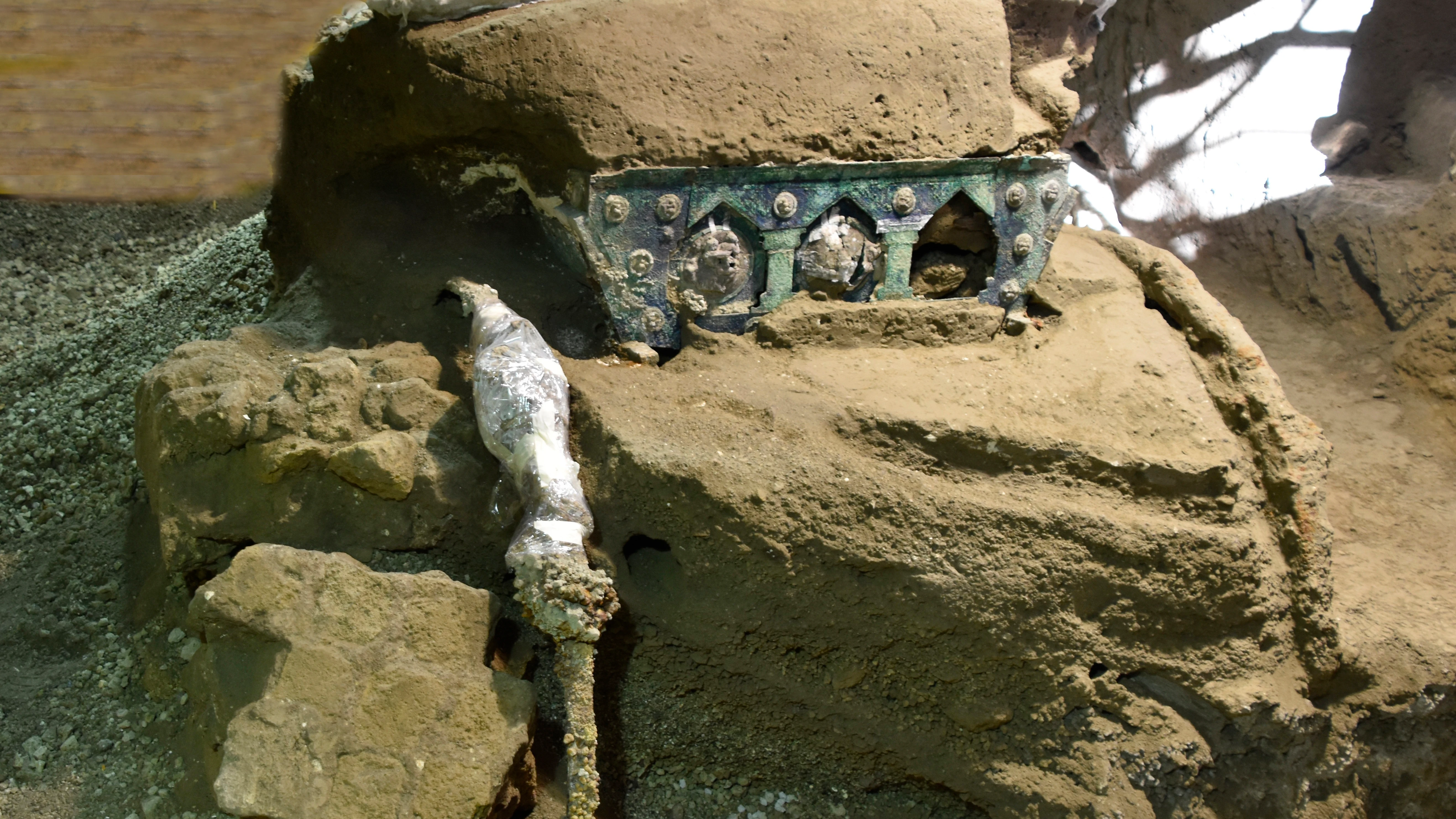 Imagen de la carroza cedida por el Parque Arqueológico de Pompeya