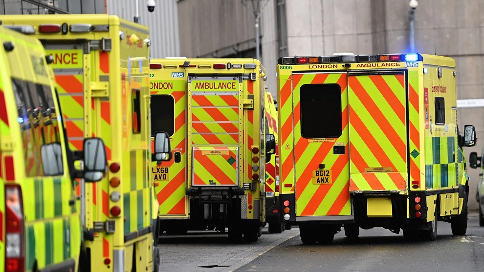 Imagen de archivo de ambulancias en Reino Unido