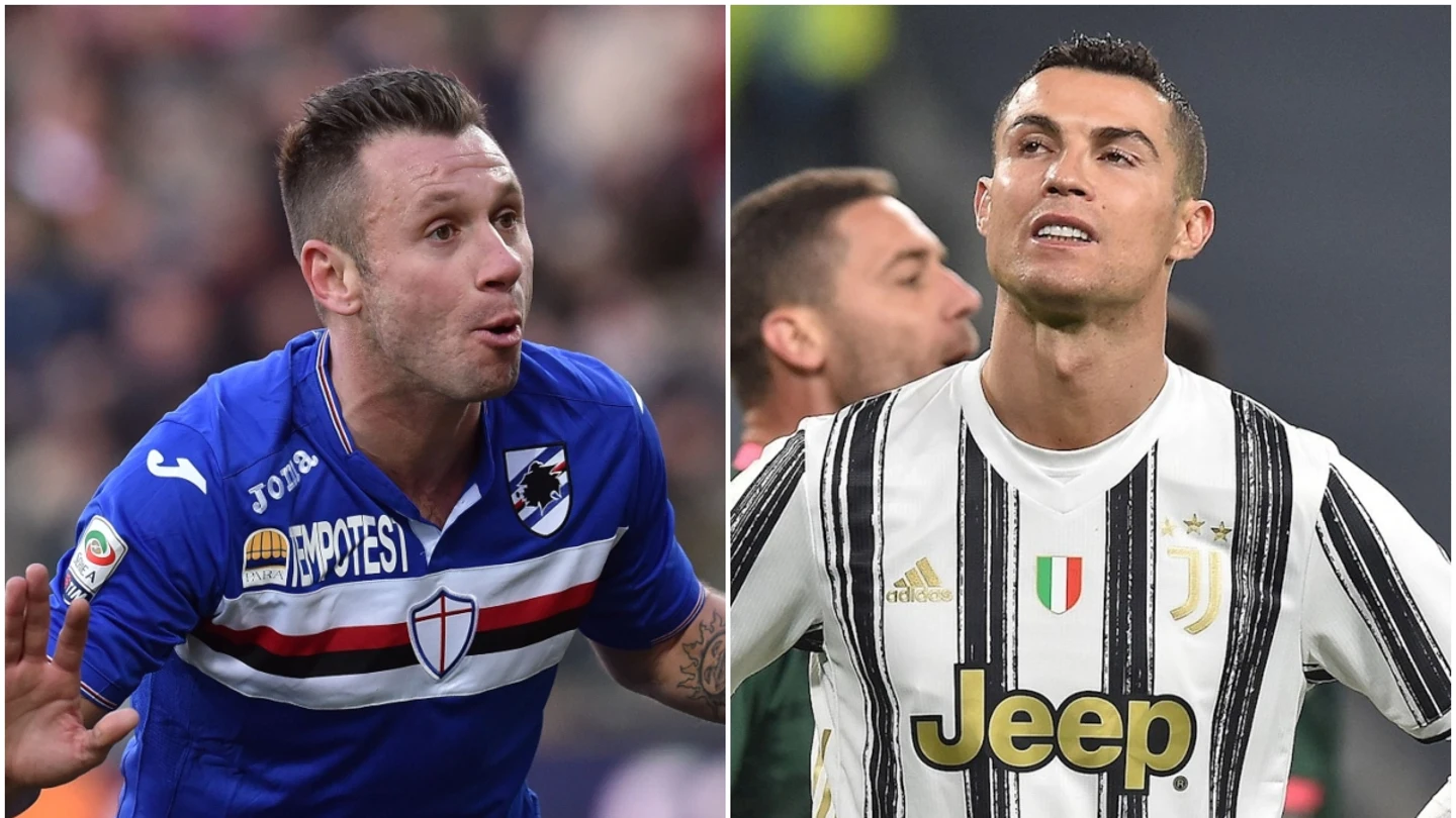 Cassano y Cristiano Ronaldo Cassano y Cristiano Ronaldo