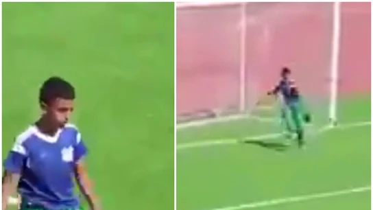 El niño recogepelotas que salvó un gol en Argelia El niño recogepelotas que salvó un gol en Argelia