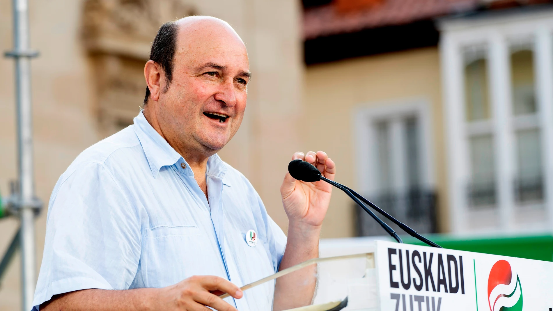 El presidente del Partido Nacionalista Vasco (PNV), Andoni Ortuzar, durante un acto