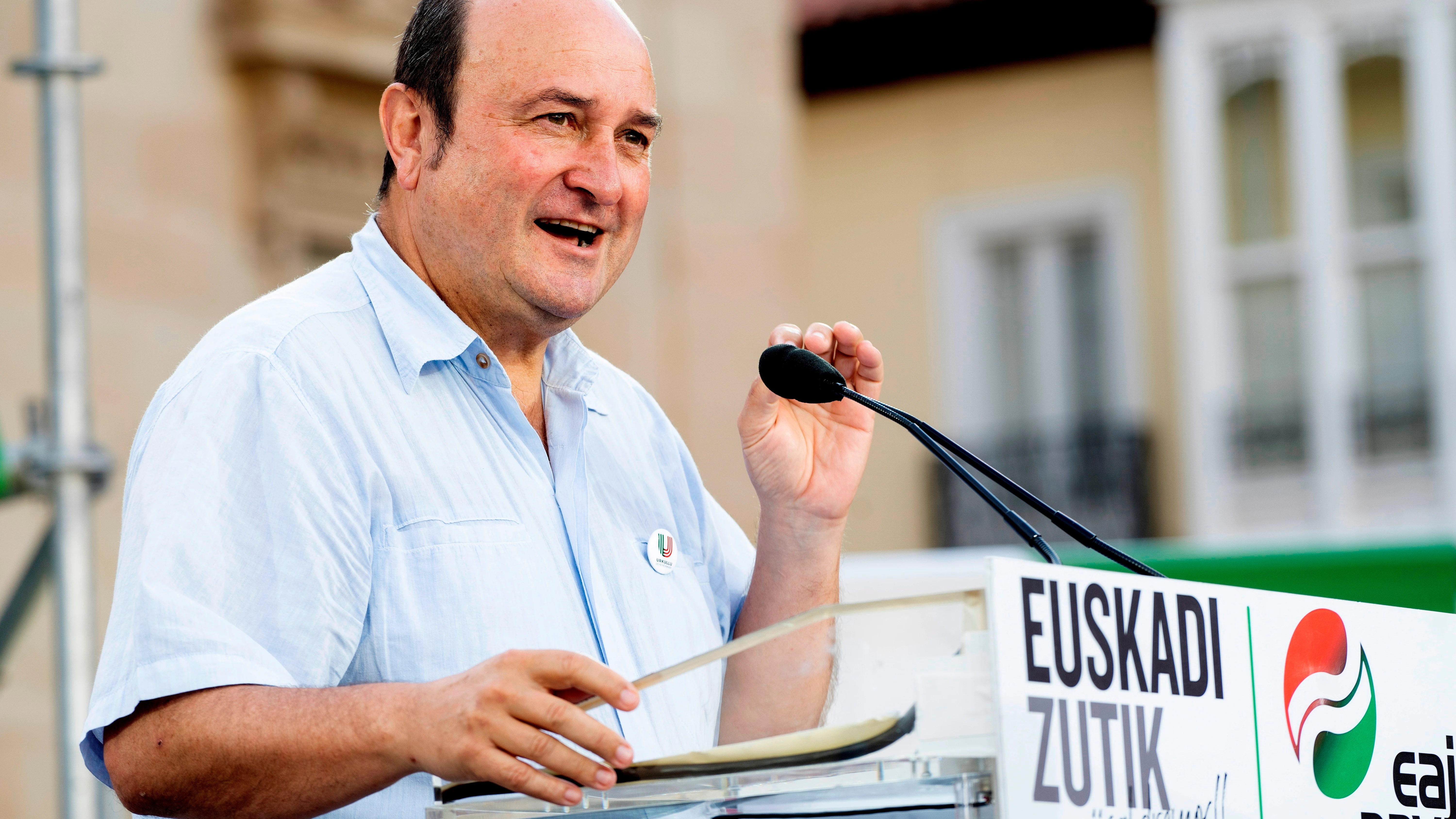 El presidente del Partido Nacionalista Vasco (PNV), Andoni Ortuzar, durante un acto