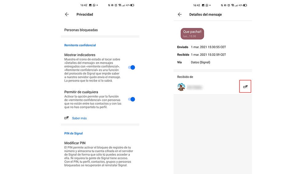 Remitente confidencial
