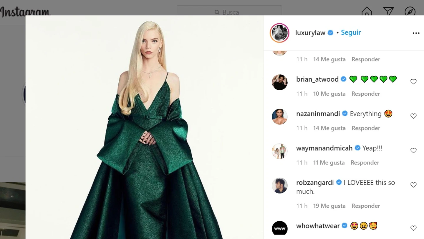 Anya Taylor-Joy eligió un vestido verde de Dior para los Globos de Oro Anya Taylor-Joy eligió un vestido verde de Dior para los Globos de Oro