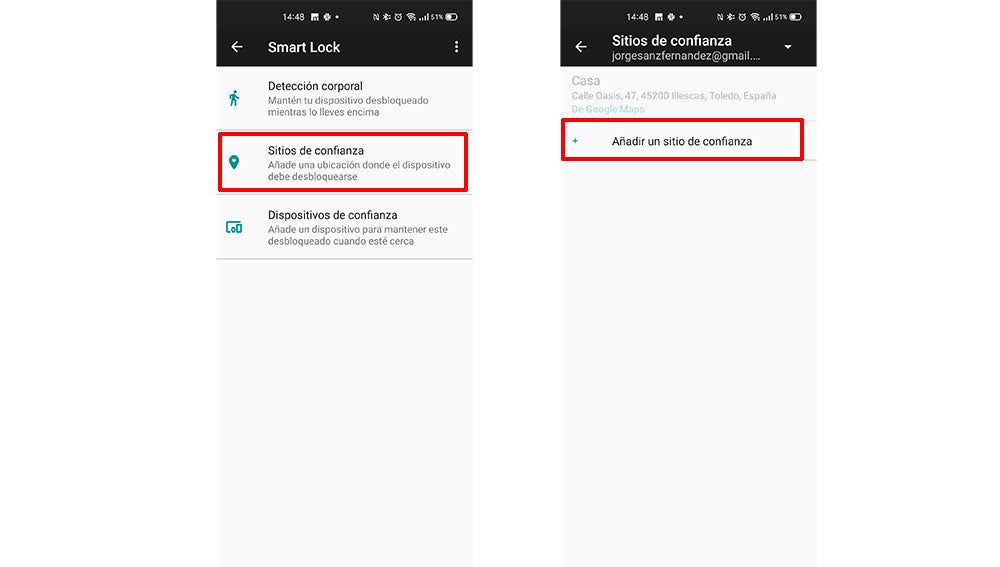 Activando el desbloqueo automático