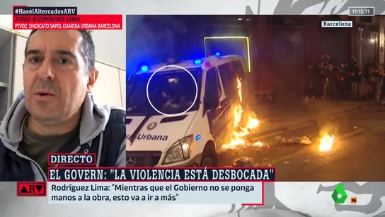 Jordi Rodríguez Lima, portavoz del sindicato SAPOL, en ARV Disturbios Barcelona