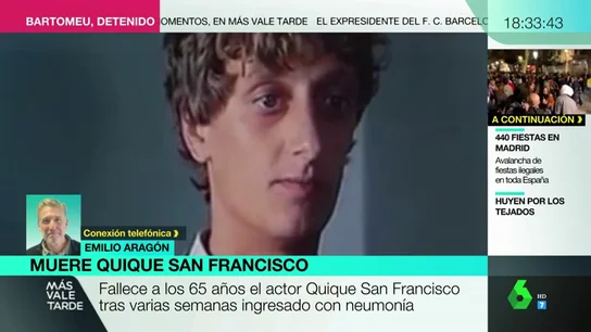 Emilio Aragón recuerda a Quique San Francisco: "No nos queda más remedio que poner buena música, abrir unas cervezas y brindar por él" Emilio Aragón recuerda a Quique San Francisco: "No nos queda más remedio que poner buena música, abrir unas cervezas y brindar por él"