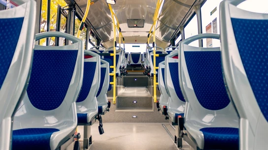 Imagen del interior de un autobús. Autobús Lleida