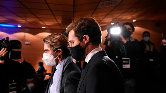 Pablo Casado y José María Aznar. Pablo Casado y José María Aznar.