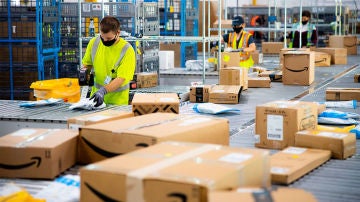 Un centro de expedición de la tienda online