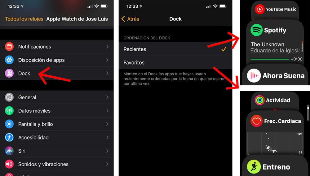 Cómo cambiar las 'apps' que se muestran en el 'dock'.