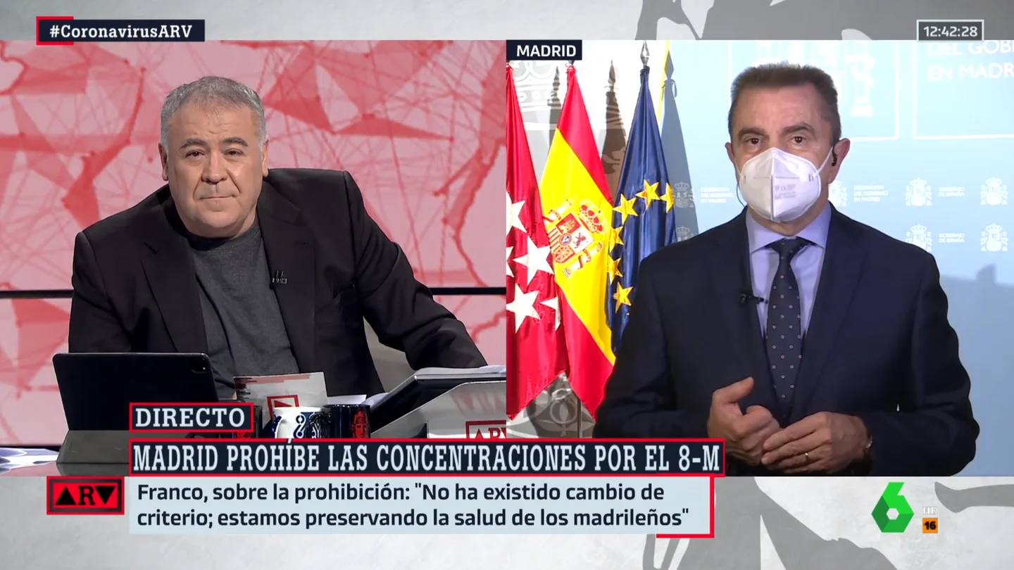 El delegado de Gobierno, José Manuel Franco, en ARV Franco ARV
