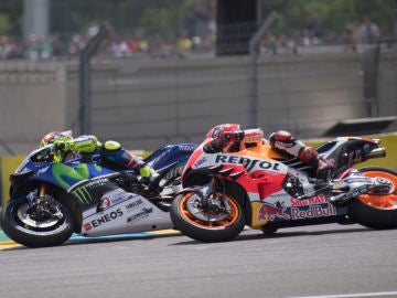 Valentino Rossi y Marc M&aacute;rquez 