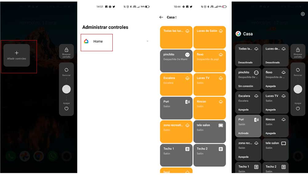 Añadiendo controles al menú de apagado