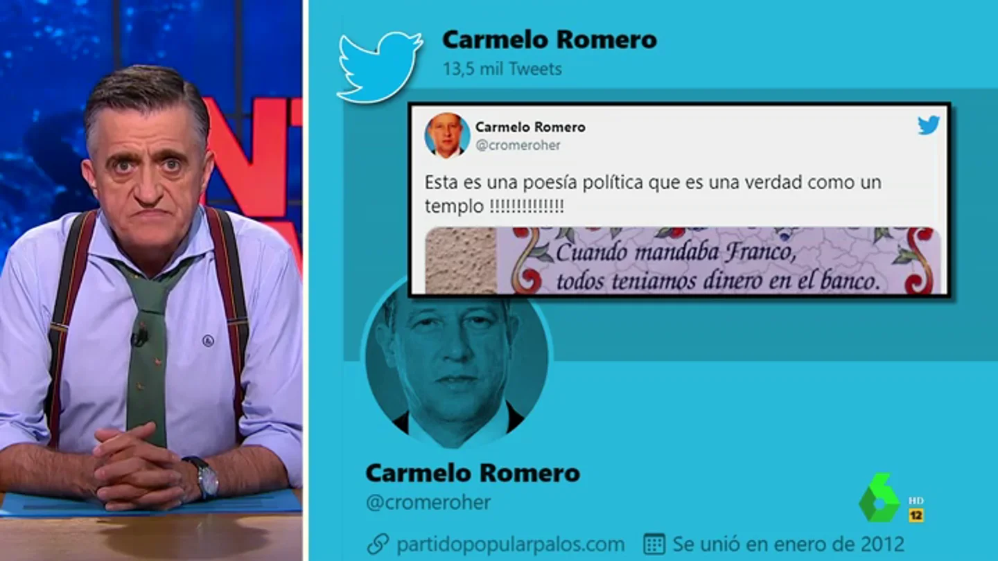 Así es Carmelo Romero, el diputado del PP que gritó a Íñigo Errejón 'vete al médico' tras hablar de salud mental Así es Carmelo Romero, el diputado del PP que gritó a Íñigo Errejón 'vete al médico' tras hablar de salud mental