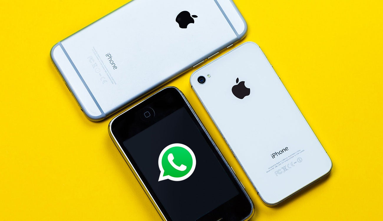 WhatsApp y unos iPhone