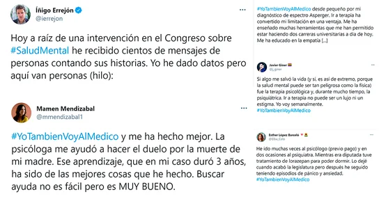 #YoTambiénVoyAlMédico, el hashtag que se ha volcado con la salud mental salud mental