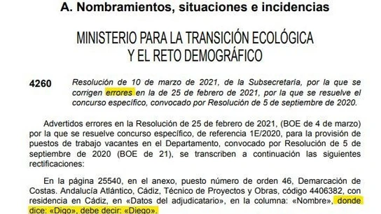 Corrección en el BOE del 18 de marzo del 2021 Corrección en el BOE del 18 de marzo del 2021
