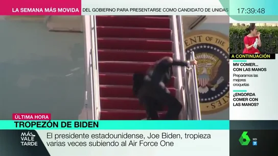 Tropezón del presidente Biden. Tropezón del presidente Biden.