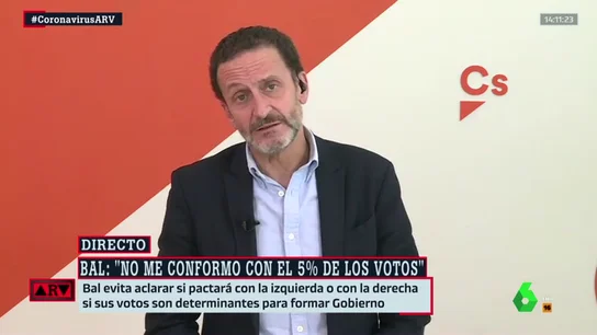 Edmundo Bal rechaza dejar su escaño antes del 4M. Edmundo Bal rechaza dejar su escaño antes del 4M.