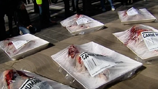Bandejas de 'carne humana' en Barcelona Bandejas de 'carne humana' en Barcelona