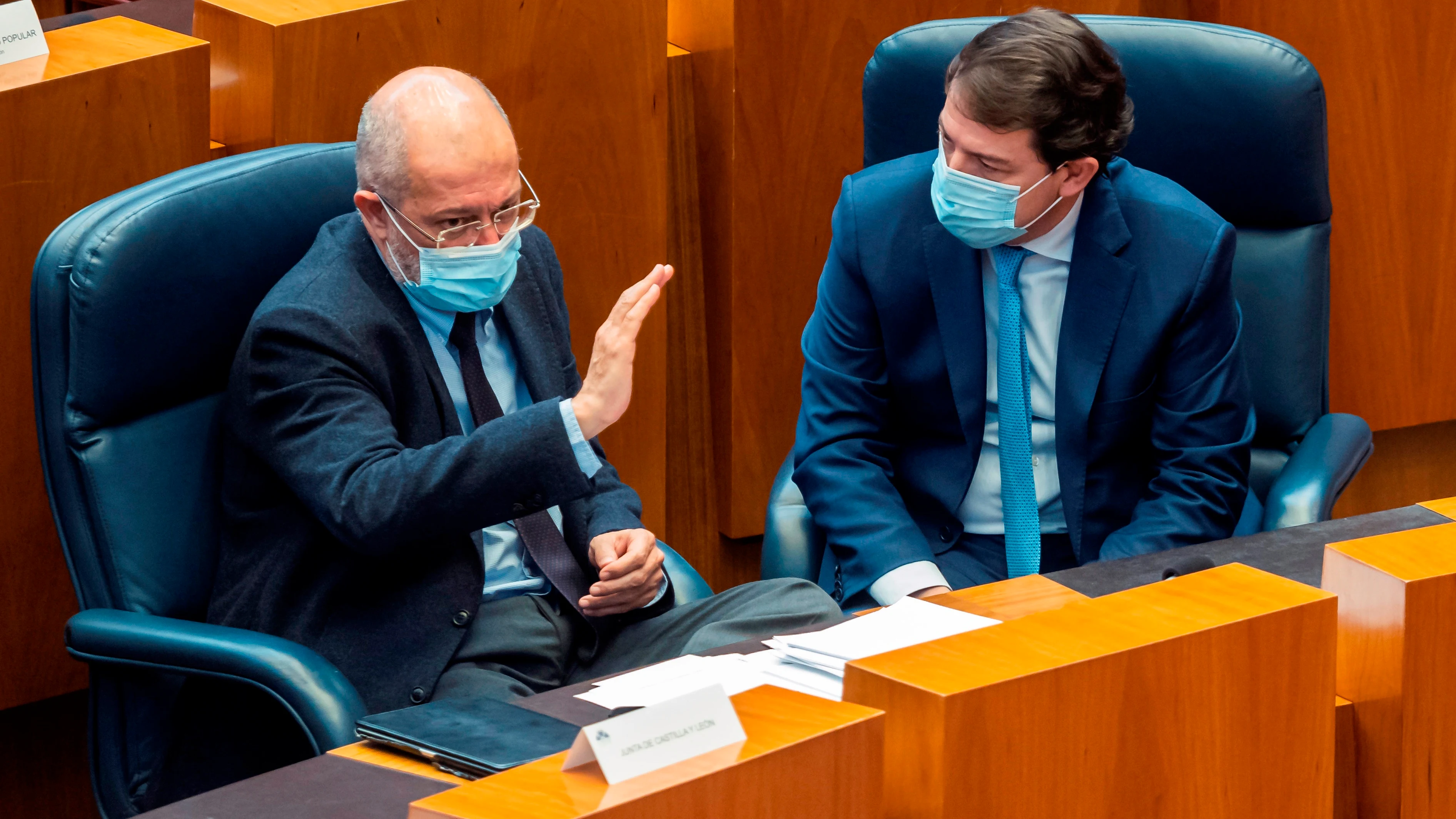 El vicepresidente de la Junta, Francisco Igea, junto al presidente de la Junta, Alfonso Fernández Mañueco