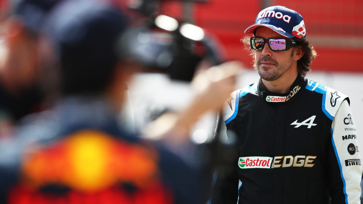 Fernando Alonso, con el mono de Alpine Fernando Alonso, con el mono de Alpine
