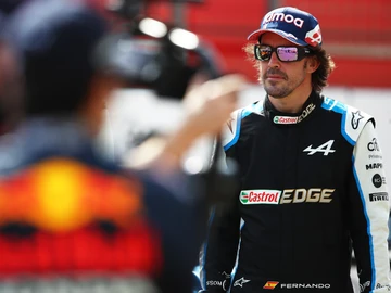 Fernando Alonso, con el mono de Alpine Fernando Alonso, con el mono de Alpine
