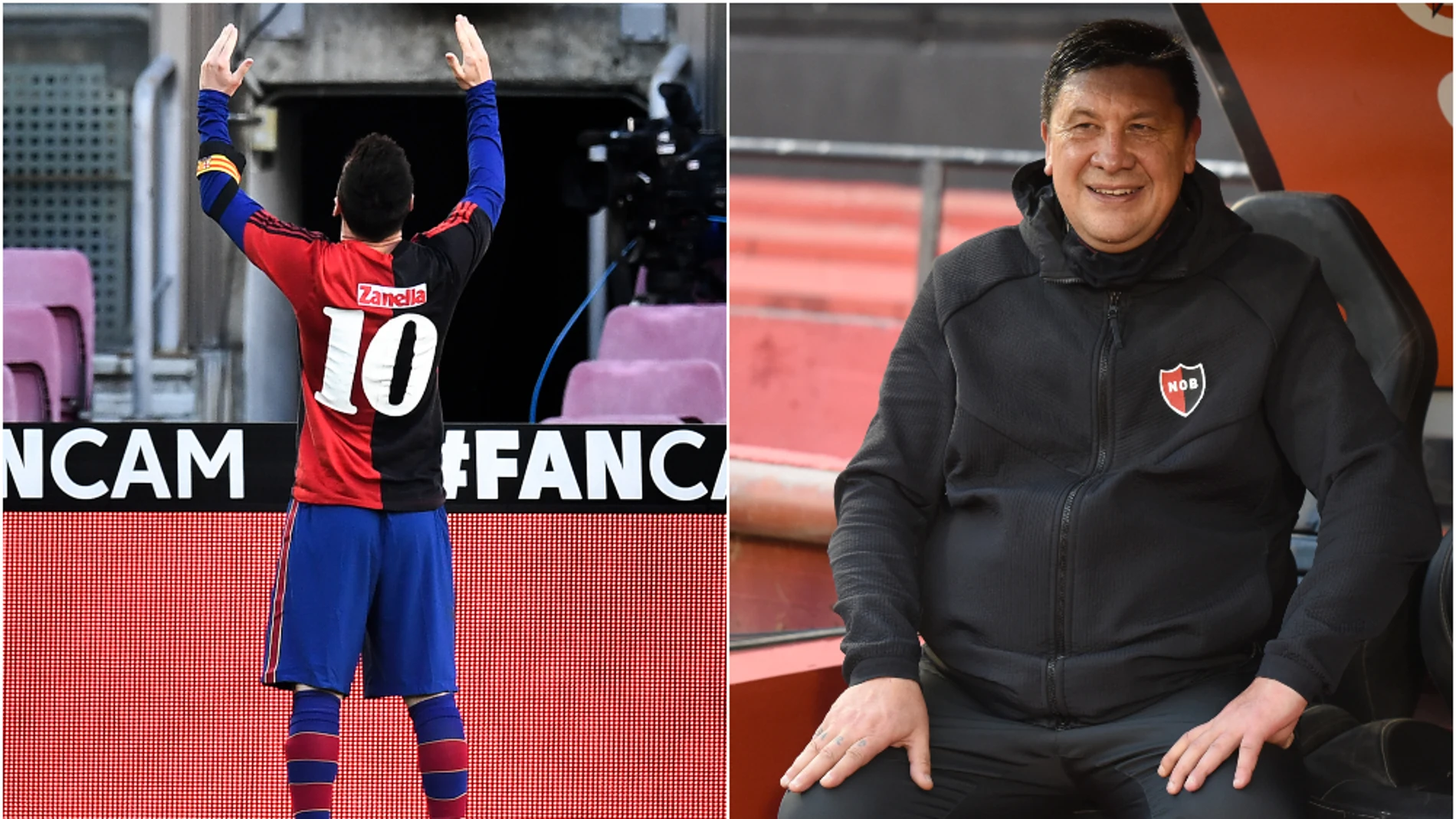 Leo Messi y Germán 'El Mono' Burgos