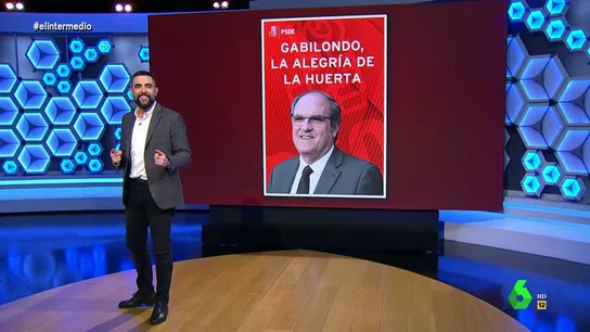 "Gabilondo, la alegría de la huerta": el "exagerado" lema de campaña que Dani Mateo sugiera al PSOE de Madrid "Gabilondo, la alegría de la huerta": el "exagerado" lema de campaña que Dani Mateo sugiera al PSOE de Madrid