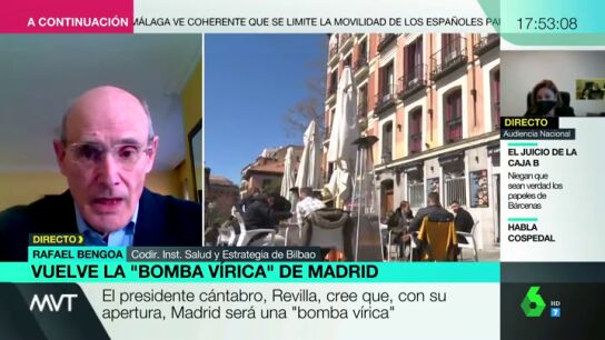 Rafael Bengoa explica la "paradoja" de Semana Santa: "Es posible controlar los aeropuertos, pero no hacer PCR para viajar entre CCAA"