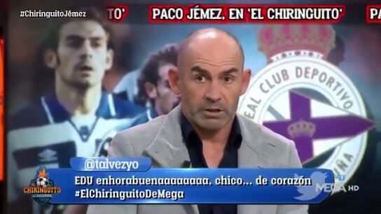 Paco J&eacute;mez recuerda el penalti de Djukic con el Deportivo: "Se sinti&oacute; responsable de no ganar la Liga"