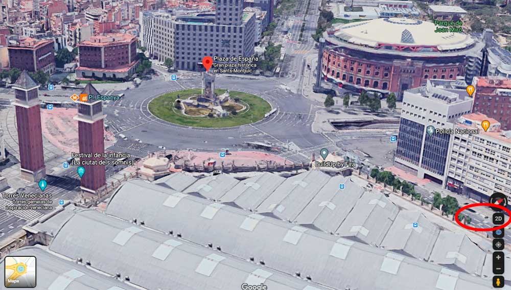 Vista en 3D de Barcelona