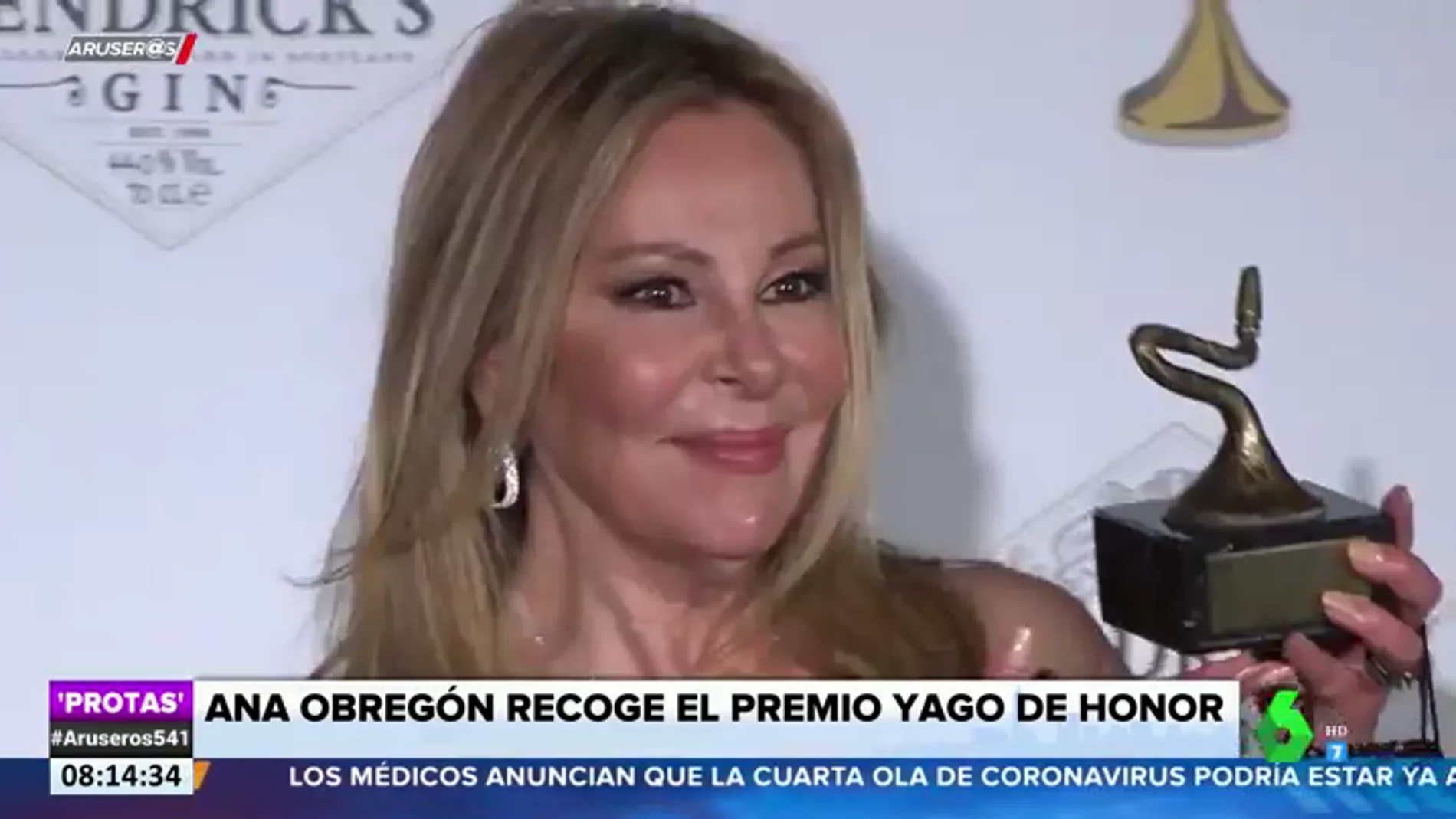Ana Obregón dedica el Yago de Honor a su hijo: "Allá donde esté, va a estar muy feliz"
