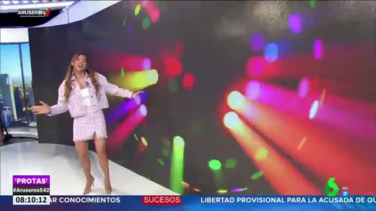 Los colaboradores de Aruser@s se arrancan a bailar 'bésame, bésame', la nueva canción de Maite Galdeano Los colaboradores de Aruser@s se arrancan a bailar 'bésame, bésame', la nueva canción de Maite Galdeano