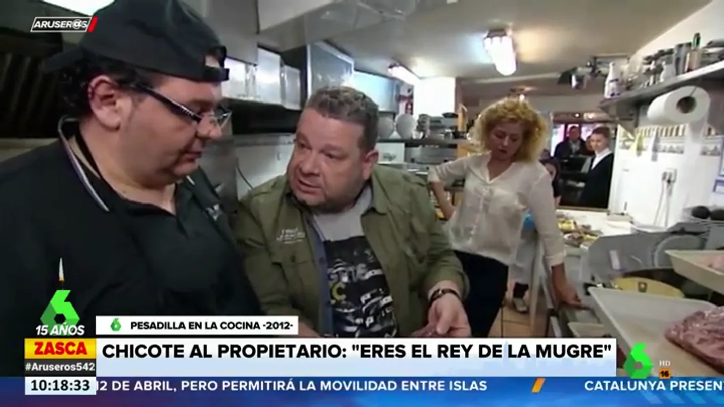 "Eres el rey de la mugre": revivimos uno de los zascas más épicos de Chicote en Pesadila en la Cocina "Eres el rey de la mugre": revivimos uno de los zascas más épicos de Chicote en Pesadila en la Cocina