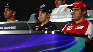 Alonso, Hamilton y Vettel