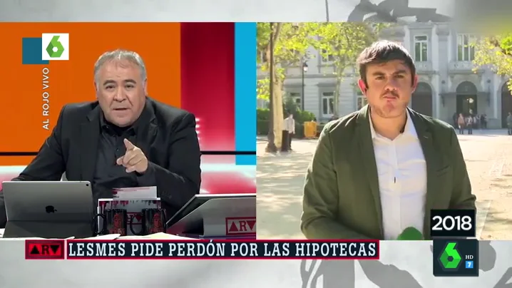 Así fue la surrealista pillada de Antonio García Ferreras a Antonio Pérez Medina comiéndose un bocata en pleno directo