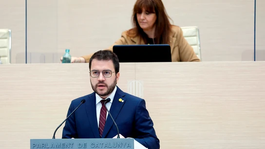 Pere Aragonès en el debate de investidura Pere Aragonès en el debate de investidura